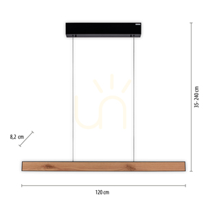 PURE E-MOTION 2570-79 fekete, 2xLED-es függesztett lámpa small 8
