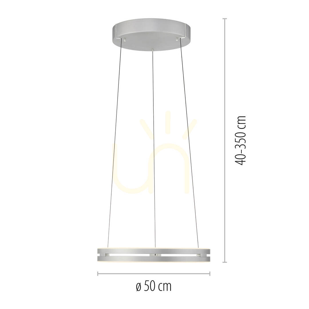 Előnézet PURE E-LOOP 2550-95 ezüst színű, 2xLED-es függesztett lámpa PURE E-LOOP 2550-95 ezüst színű, 2xLED-es függesztett lámpa