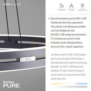 PURE E-LOOP 2551-15 szürke, 2xLED-es függesztett lámpa 3 PURE E-LOOP 2551-15 szürke, 2xLED-es függesztett lámpa small 3