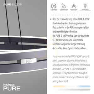 PURE E-LOOP 2551-15 szürke, 2xLED-es függesztett lámpa 4 PURE E-LOOP 2551-15 szürke, 2xLED-es függesztett lámpa small 4