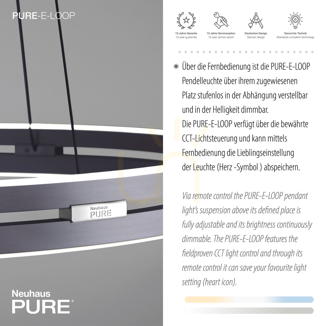 Előadás PURE E-LOOP 2551-15 szürke, 2xLED-es függesztett lámpa PURE E-LOOP 2551-15 szürke, 2xLED-es függesztett lámpa