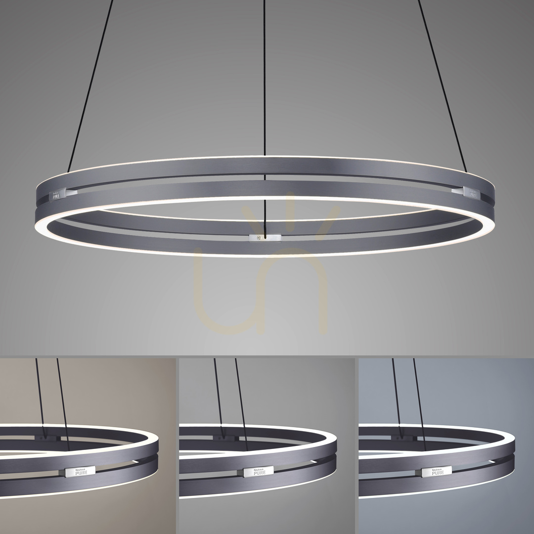 Jelölje be PURE E-LOOP 2551-15 szürke, 2xLED-es függesztett lámpa PURE E-LOOP 2551-15 szürke, 2xLED-es függesztett lámpa