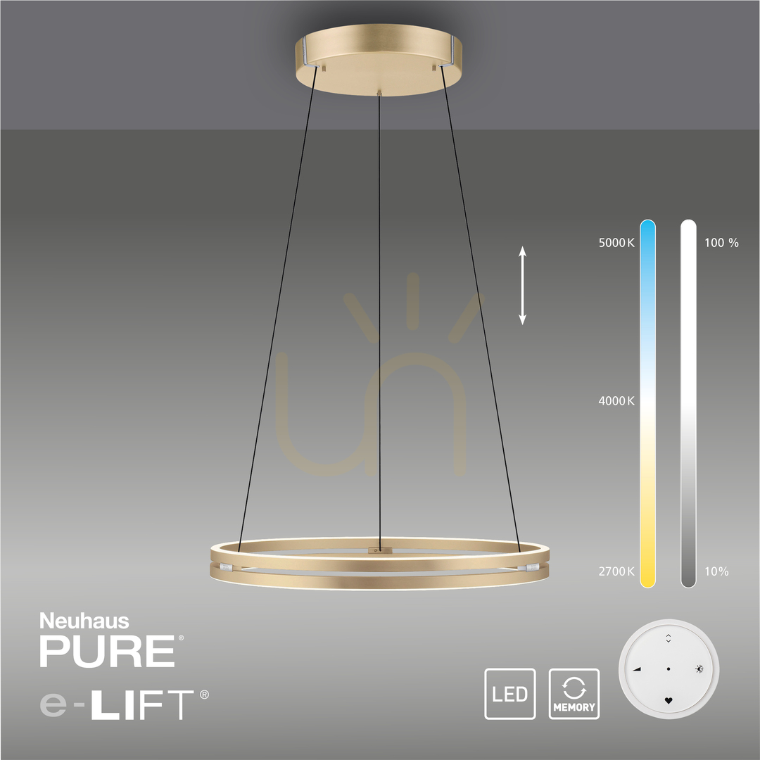 Előnézet PUREE-LOOP 2551-60 sárgaréz 2xLED függesztett lámpa PUREE-LOOP 2551-60 sárgaréz 2xLED függesztett lámpa