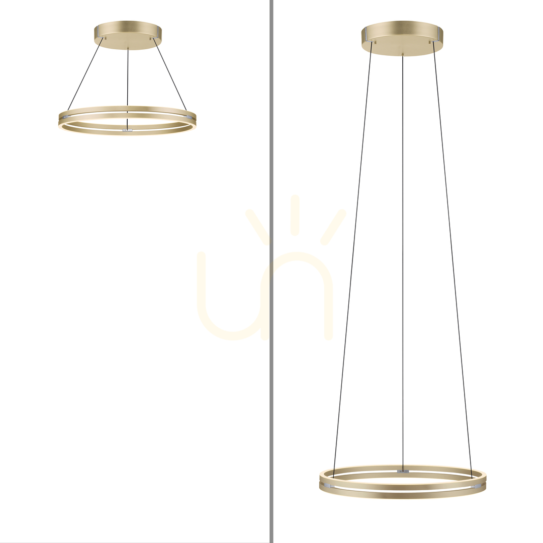 Kijelző PUREE-LOOP 2551-60 sárgaréz 2xLED függesztett lámpa PUREE-LOOP 2551-60 sárgaréz 2xLED függesztett lámpa