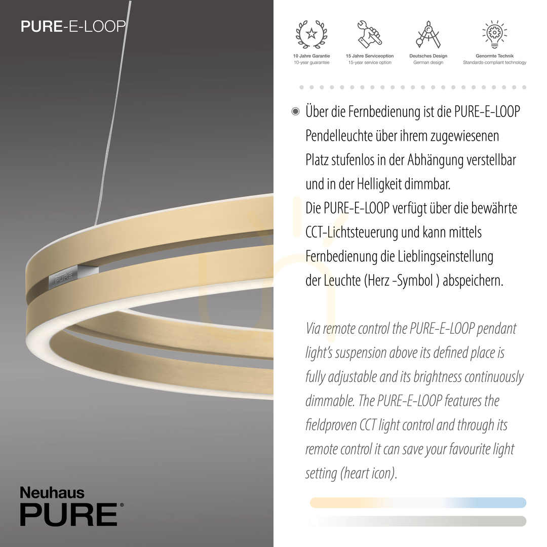 Előadás PUREE-LOOP 2551-60 sárgaréz 2xLED függesztett lámpa PUREE-LOOP 2551-60 sárgaréz 2xLED függesztett lámpa