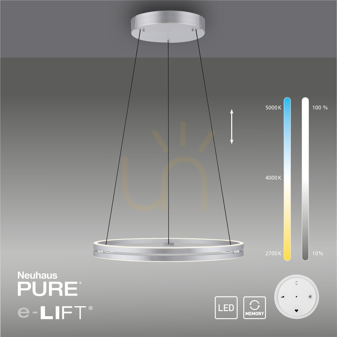 Előnézet PUREE-LOOP 2551-95 ezüst színű, 2xLED-es függesztett lámpa PUREE-LOOP 2551-95 ezüst színű, 2xLED-es függesztett lámpa