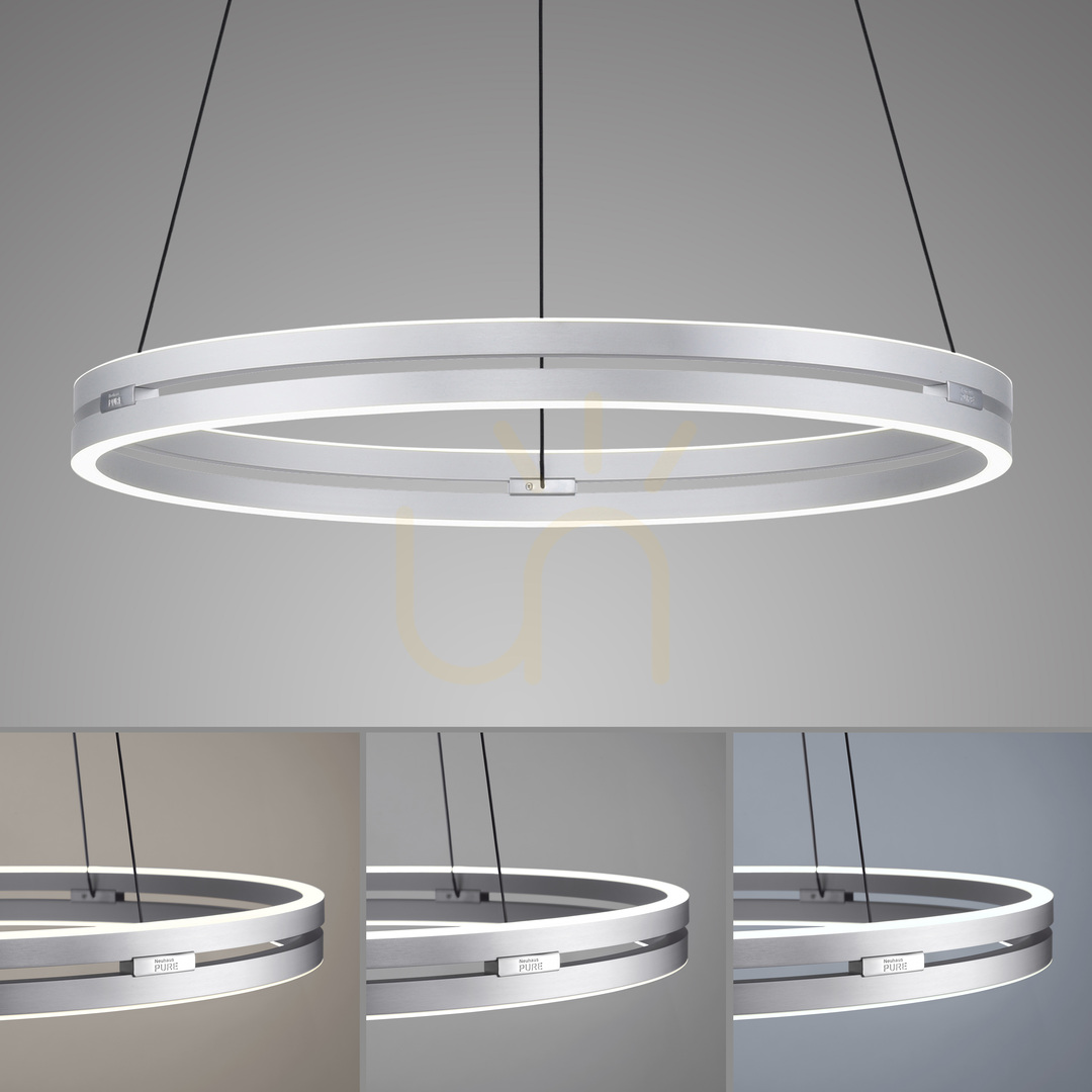 Jelölje be PUREE-LOOP 2551-95 ezüst színű, 2xLED-es függesztett lámpa PUREE-LOOP 2551-95 ezüst színű, 2xLED-es függesztett lámpa