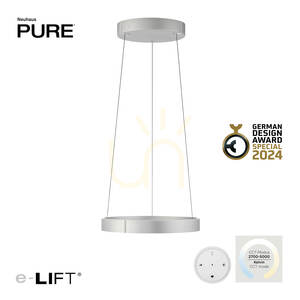 PURE E-CLIPSE 2560-95 ezüst színű, 2xLED-es függesztett lámpa small 1