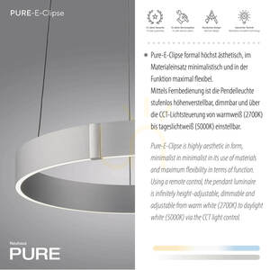 PURE E-CLIPSE 2560-95 ezüst színű, 2xLED-es függesztett lámpa small 4