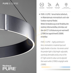 PURE E-CLIPSE 2561-15 szürke, 2xLED-es függesztett lámpa 4 PURE E-CLIPSE 2561-15 szürke, 2xLED-es függesztett lámpa small 4