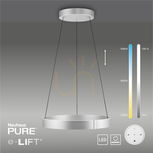 PURE E-CLIPSE 2561-95 ezüst színű, 2xLED-es függesztett lámpa small 12