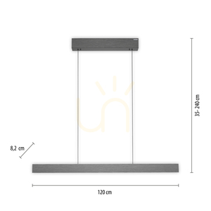 PURE E-MOTION 2570-15 szürke, 2xLED-es függesztett lámpa small 8