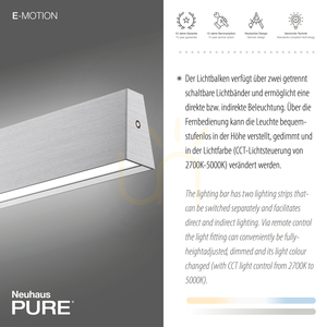 PURE E-MOTION 2570-95 ezüst színű, 2xLED-es függesztett lámpa small 4