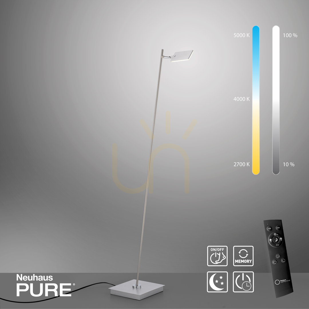 Előnézet PURE-MIRA 356-95 állólámpa, ezüst, 1xLED PURE-MIRA 356-95 állólámpa, ezüst, 1xLED