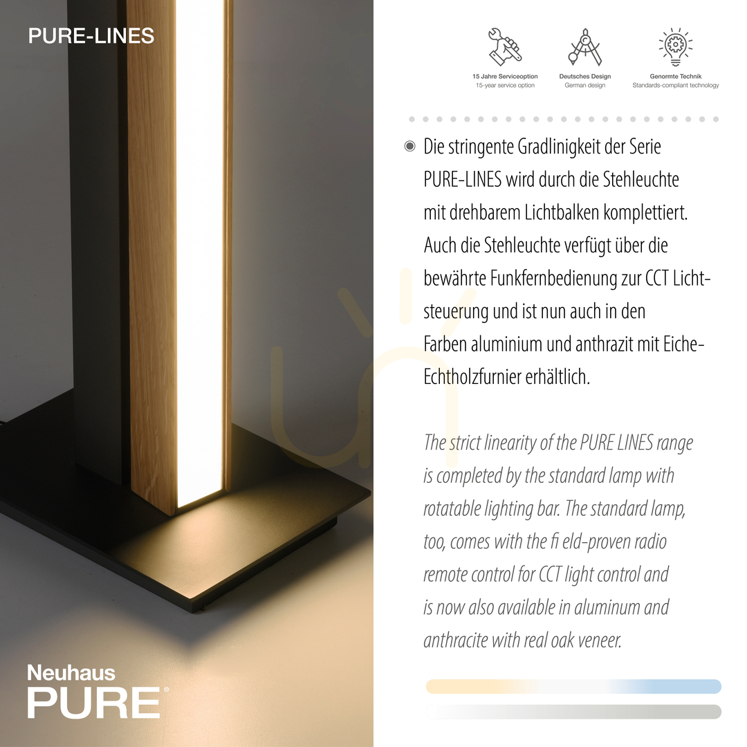 Kijelző PURE-LINES 451-79 állólámpa, fa, 1xLED PURE-LINES 451-79 állólámpa, fa, 1xLED