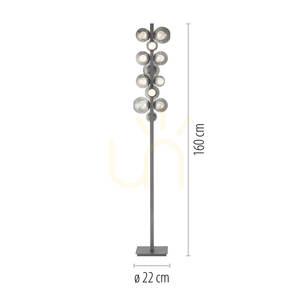 Állólámpa 557-15 szürke, 12xLED small 8