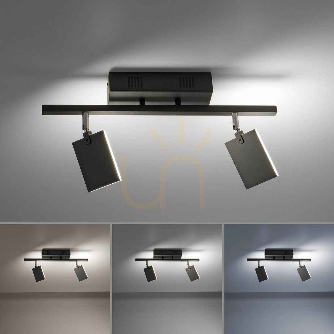 Előadás PURE-MIRA 6354-18 Fekete, 2xLED-es mennyezeti lámpa PURE-MIRA 6354-18 Fekete, 2xLED-es mennyezeti lámpa