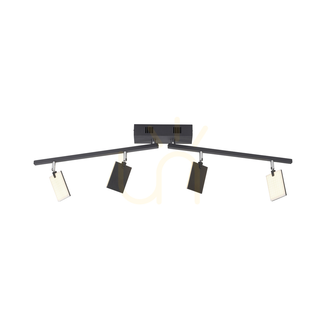 Kilátás PURE-MIRA 6356-18 fekete, 4 LED-es mennyezeti lámpa PURE-MIRA 6356-18 fekete, 4 LED-es mennyezeti lámpa