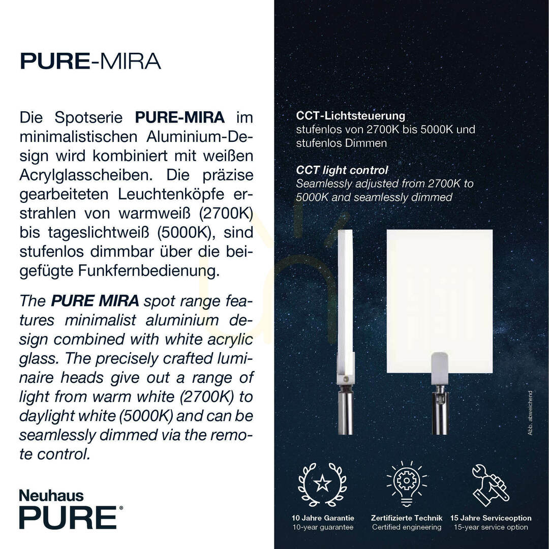 Kijelző PURE-MIRA 6356-18 fekete, 4 LED-es mennyezeti lámpa PURE-MIRA 6356-18 fekete, 4 LED-es mennyezeti lámpa