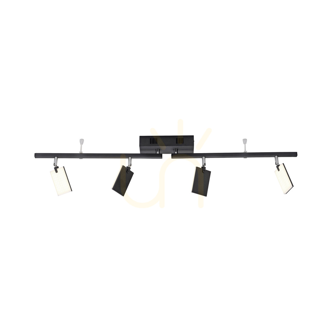 Kilátás PURE-MIRA 6356-18 fekete, 4 LED-es mennyezeti lámpa PURE-MIRA 6356-18 fekete, 4 LED-es mennyezeti lámpa