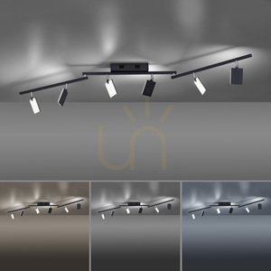 PURE-MIRA 6358-18 Fekete, 6 LED-es mennyezeti lámpa small 4