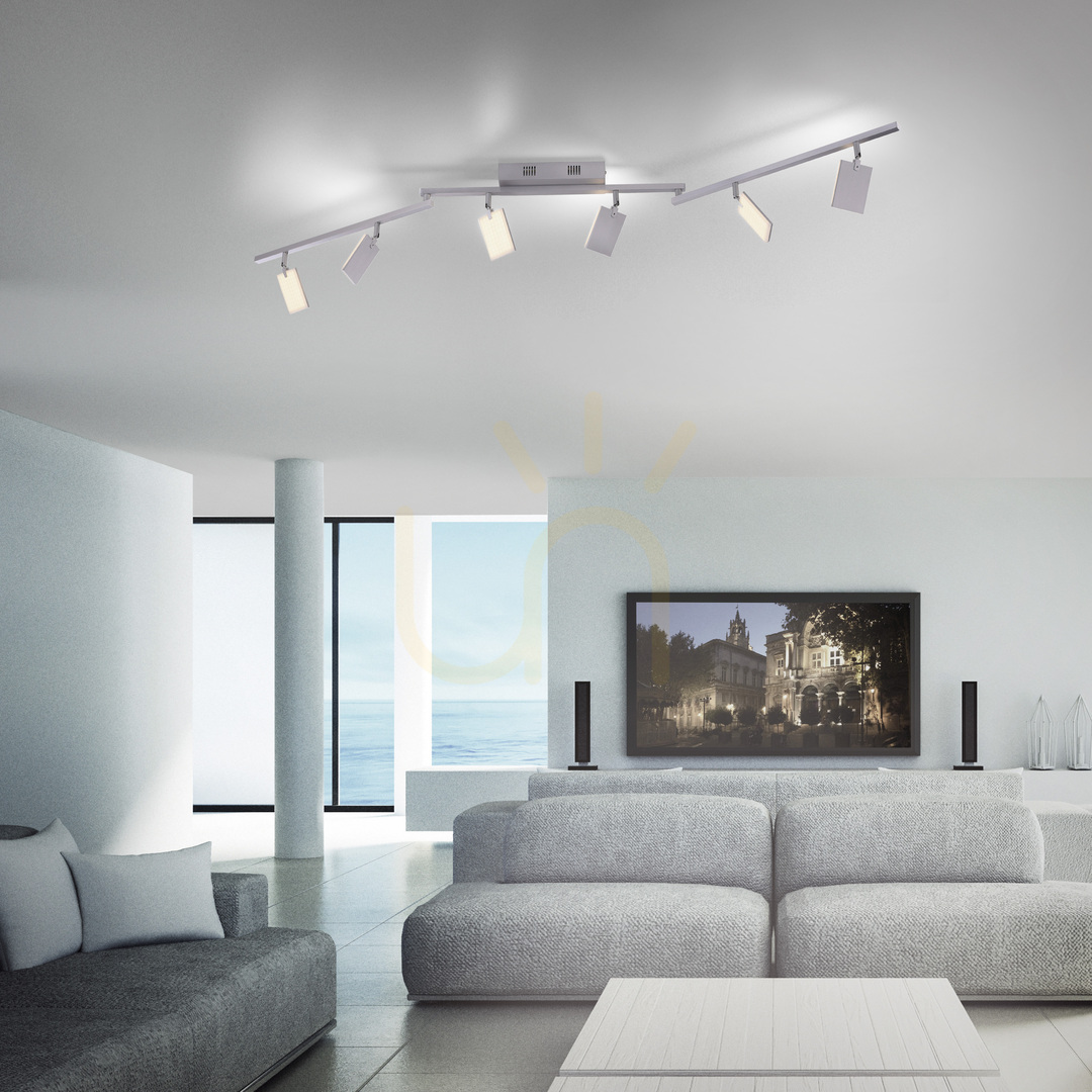 Előnézet PURE-MIRA 6358-95 ezüst színű, 6xLED-es mennyezeti lámpa PURE-MIRA 6358-95 ezüst színű, 6xLED-es mennyezeti lámpa