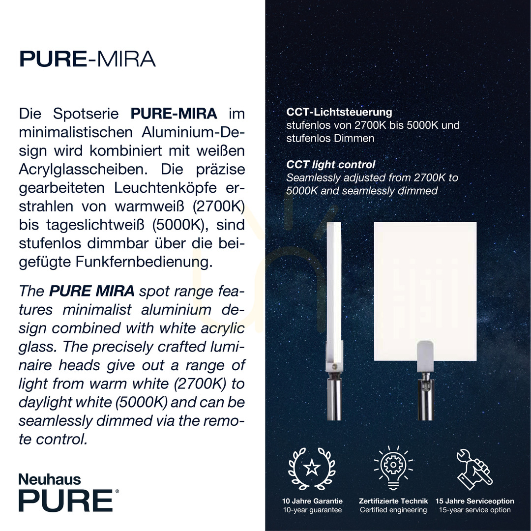 Kijelző PURE-MIRA 6358-95 ezüst színű, 6xLED-es mennyezeti lámpa PURE-MIRA 6358-95 ezüst színű, 6xLED-es mennyezeti lámpa