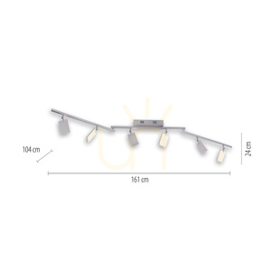 PURE-MIRA 6358-95 ezüst színű, 6xLED-es mennyezeti lámpa 7 PURE-MIRA 6358-95 ezüst színű, 6xLED-es mennyezeti lámpa small 7
