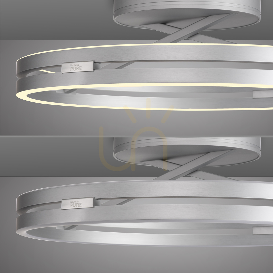 Kilátás PURE LOOP 6552-95 ezüst mennyezeti lámpa, 2xLED PURE LOOP 6552-95 ezüst mennyezeti lámpa, 2xLED