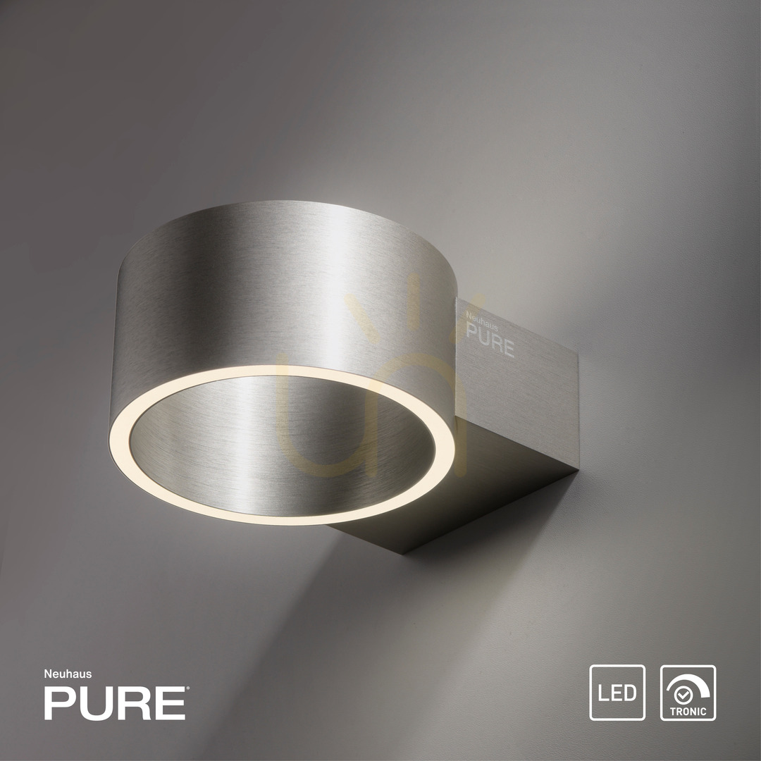Kijelző PURE CLIPSE 8561-95 ezüst színű, 2xLED-es fali lámpa PURE CLIPSE 8561-95 ezüst színű, 2xLED-es fali lámpa
