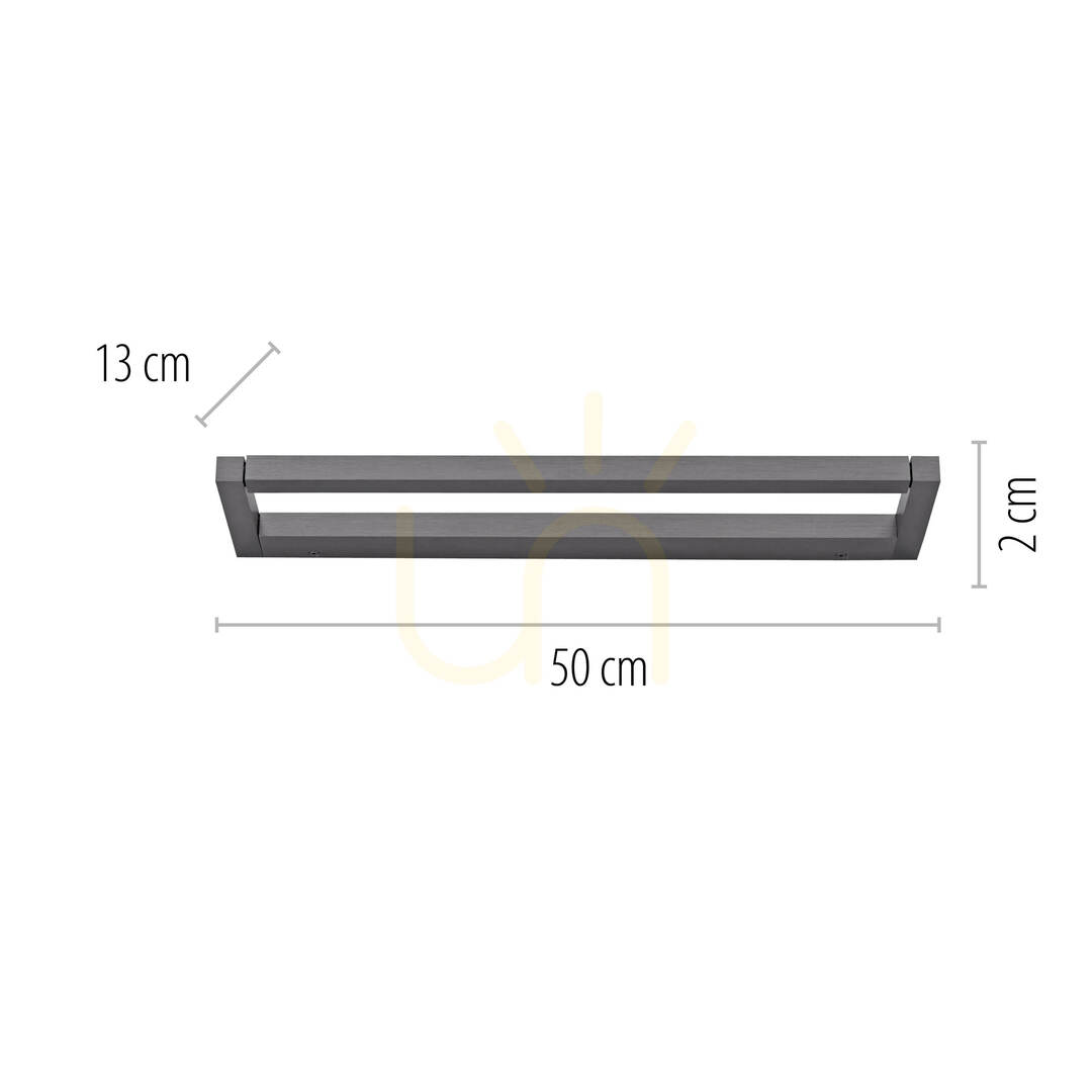 Kijelző PURO 9113-15 szürke fali lámpa, 1xLED PURO 9113-15 szürke fali lámpa, 1xLED