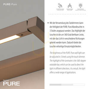 PURO 9113-97 barna fali lámpa, 1xLED 3 PURO 9113-97 barna fali lámpa, 1xLED small 3