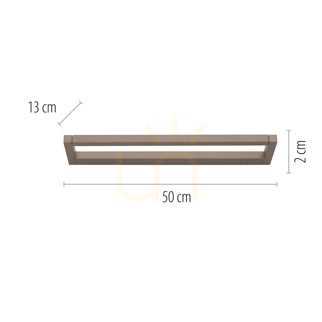 Kijelző PURO 9113-97 barna fali lámpa, 1xLED PURO 9113-97 barna fali lámpa, 1xLED