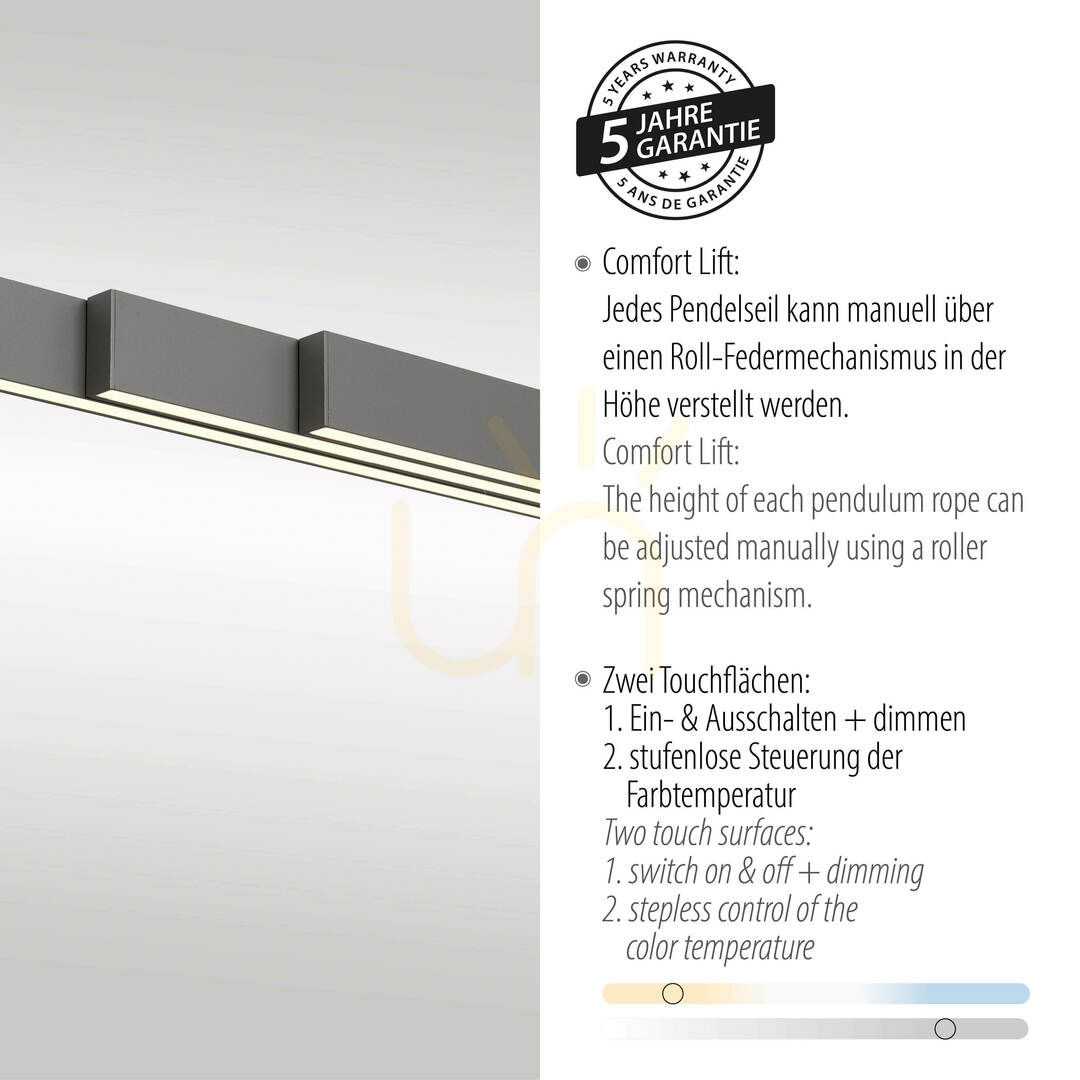 Előadás ADRIANA COMFORT LIFT 2598-13 antracit 1xLED függesztett lámpa ADRIANA COMFORT LIFT 2598-13 antracit 1xLED függesztett lámpa