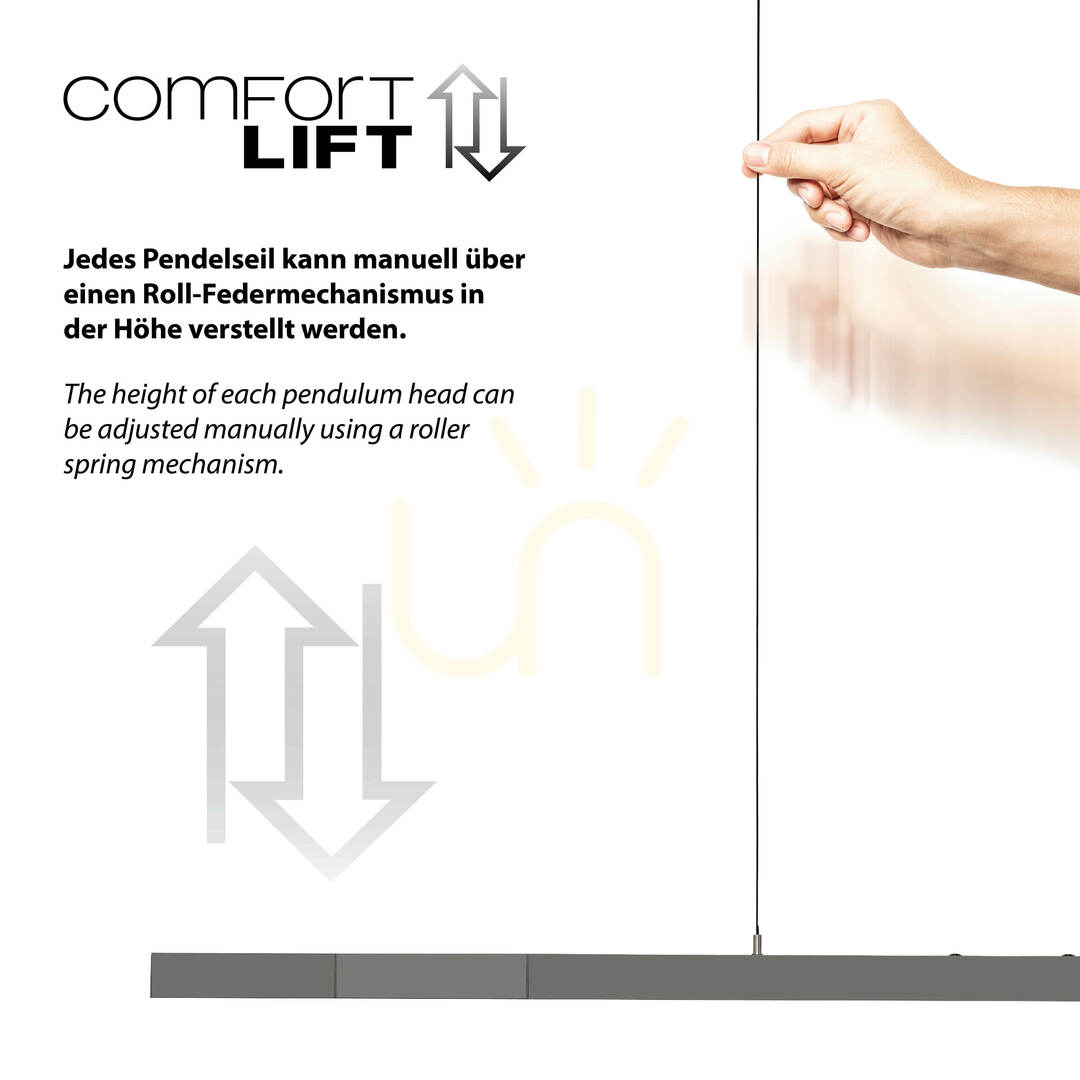 Kilátás ADRIANA COMFORT LIFT 2598-13 antracit 1xLED függesztett lámpa ADRIANA COMFORT LIFT 2598-13 antracit 1xLED függesztett lámpa
