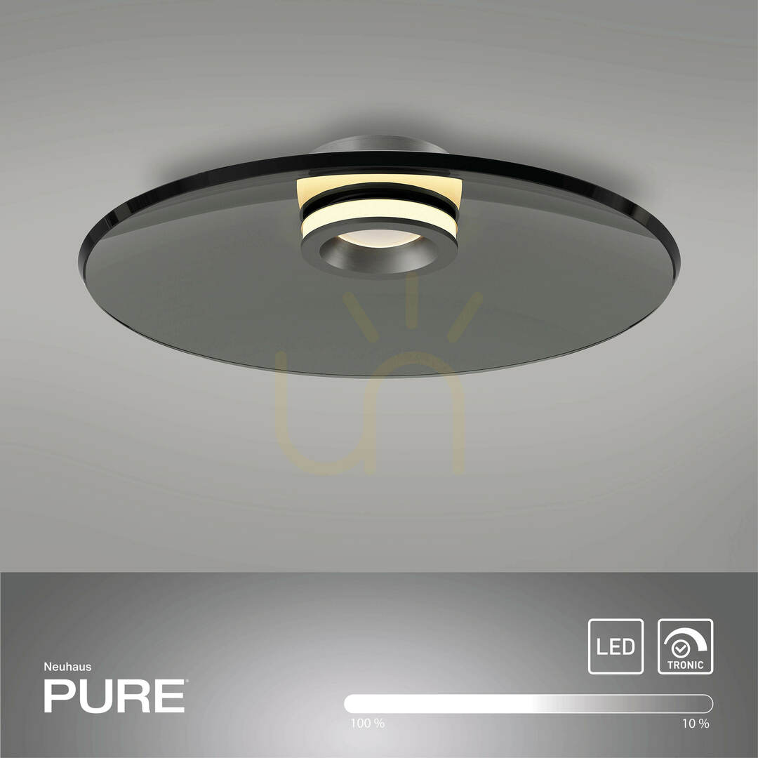 Kilátás PURE MOON 6095-15 mennyezeti lámpa, szürke, 2xLED PURE MOON 6095-15 mennyezeti lámpa, szürke, 2xLED