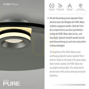 PURE MOON 6095-15 mennyezeti lámpa, szürke, 2xLED 5 PURE MOON 6095-15 mennyezeti lámpa, szürke, 2xLED small 5