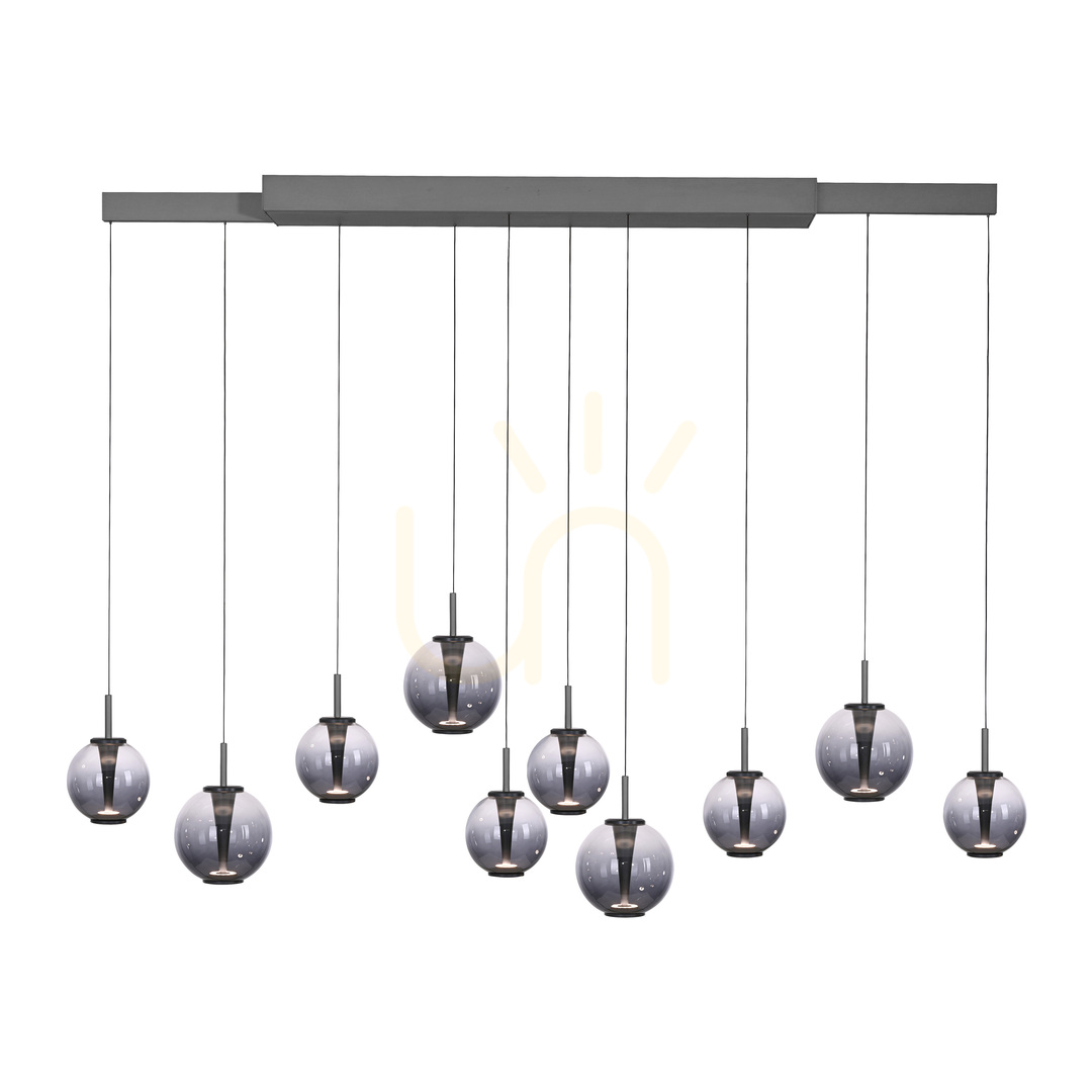 Kilátás PURE E-INFINITY 2221-15 szürke, 10 LED-es függesztett lámpa PURE E-INFINITY 2221-15 szürke, 10 LED-es függesztett lámpa