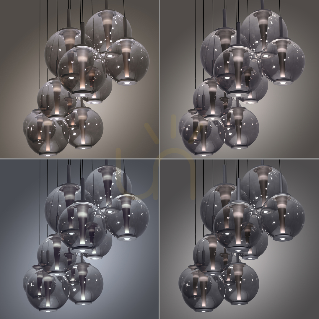 Előadás PURE E-INFINITY 2221-15 szürke, 10 LED-es függesztett lámpa PURE E-INFINITY 2221-15 szürke, 10 LED-es függesztett lámpa