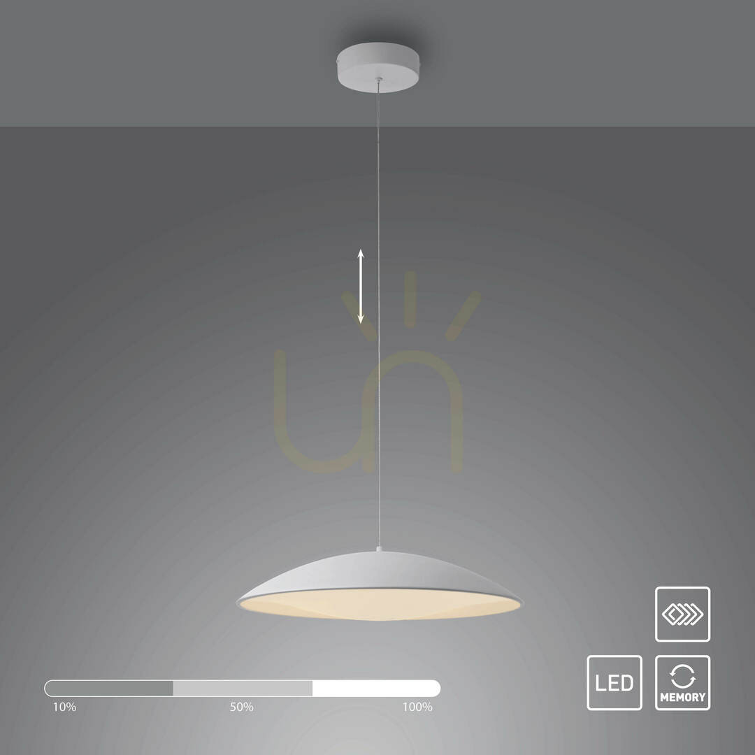 Kilátás LENTE14607-16 Fehér, 1xLED-es függesztett lámpa LENTE14607-16 Fehér, 1xLED-es függesztett lámpa