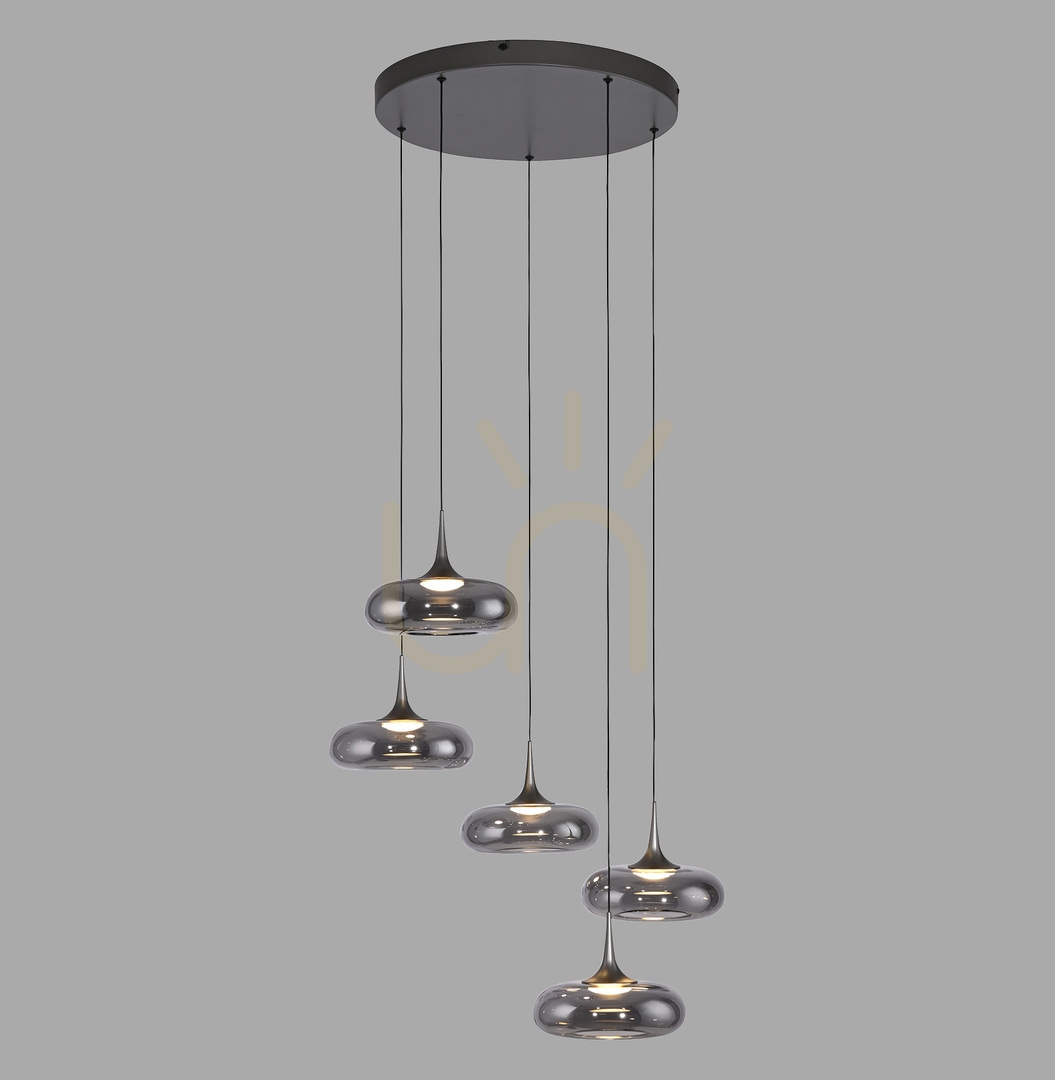 POSH 15694-15 szürke, 5 LED-es függesztett lámpa