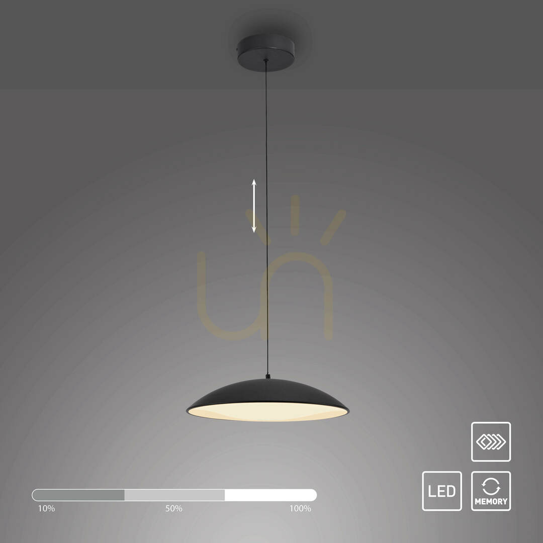 Kilátás LENTE14606-18 Fekete, 1xLED-es függesztett lámpa LENTE14606-18 Fekete, 1xLED-es függesztett lámpa