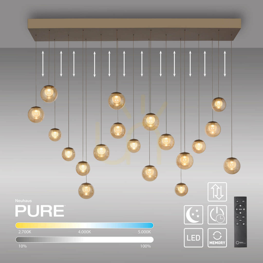 Kilátás PURE POPUP 2589-97 Barna 19xLED függesztett lámpa PURE POPUP 2589-97 Barna 19xLED függesztett lámpa