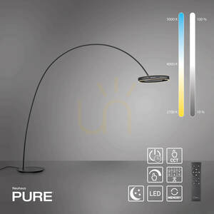 PURE LOOP-BOW 561-18 állólámpa, fekete, 2xLED 1 PURE LOOP-BOW 561-18 állólámpa, fekete, 2xLED small 1