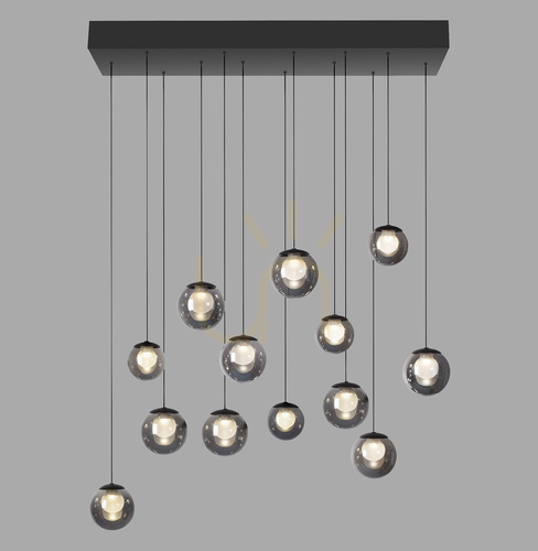 Jelölje be PURE POPUP 2590-15 szürke, 13 LED-es függesztett lámpa