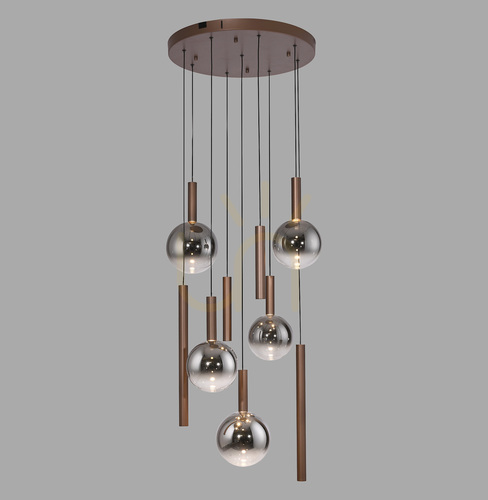 Jelölje be BOWL 2287-23 Barna 9xLED függesztett lámpa