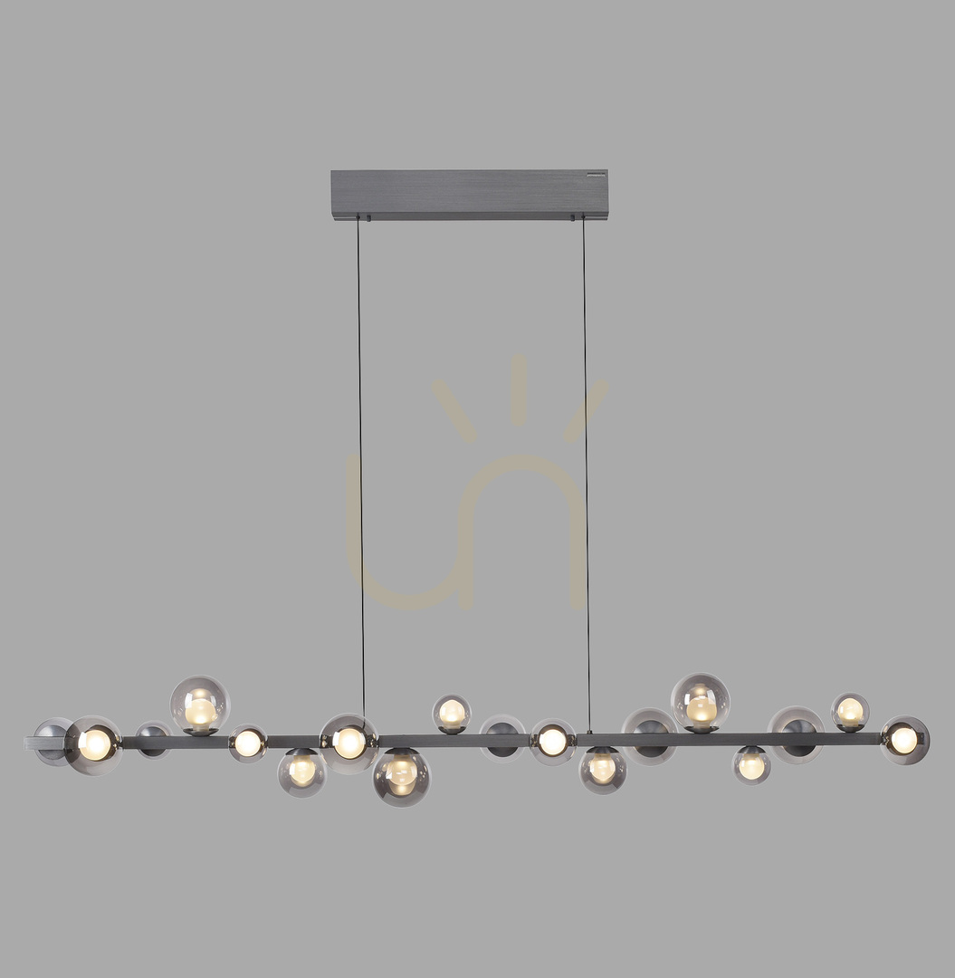 PURE E-POPUP 2558-15 szürke, 18 LED-es függesztett lámpa