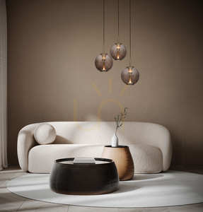 PURE E-Infinity 2222-97 barna, 3 LED-es függesztett lámpa small 4