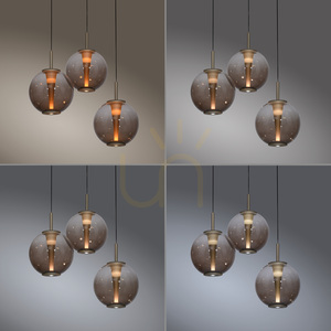 PURE E-Infinity 2222-97 barna, 3 LED-es függesztett lámpa small 5