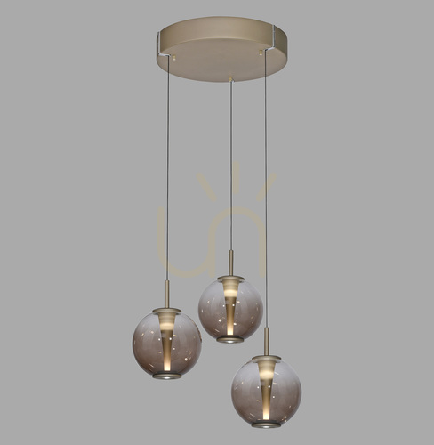 Jelölje be PURE E-Infinity 2222-97 barna, 3 LED-es függesztett lámpa